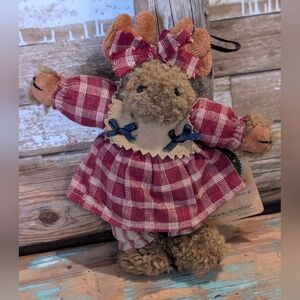 Boyds Bears Mocha Mooseby Plush Ornament Collection 20th Anniversary
